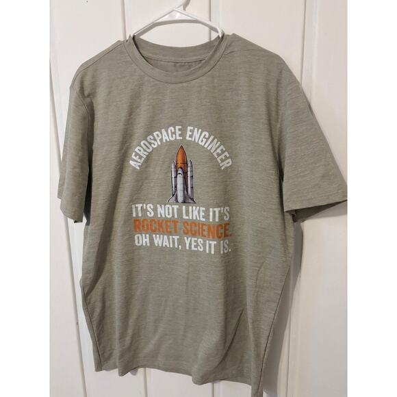 Aerospace Engineer It's Not Like Rocket Science Men's XL Grey New - Picture 1 of 4